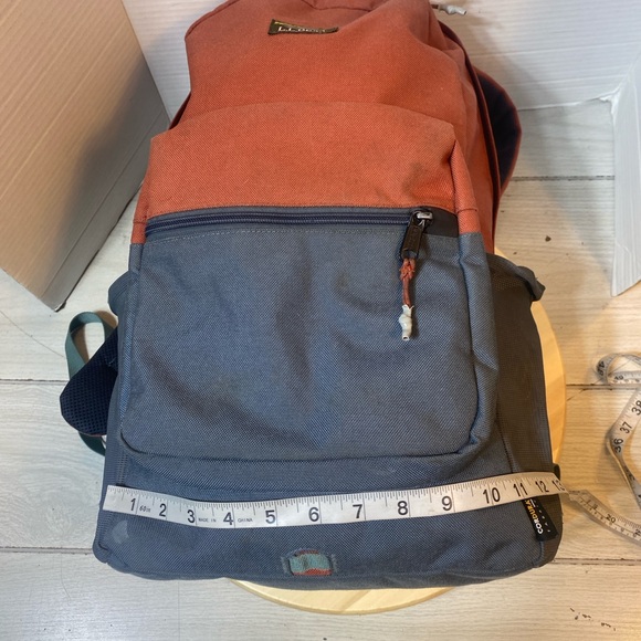 L.l Bean Mountain Classic Backpack Orange /gray - Picture 10 of 11